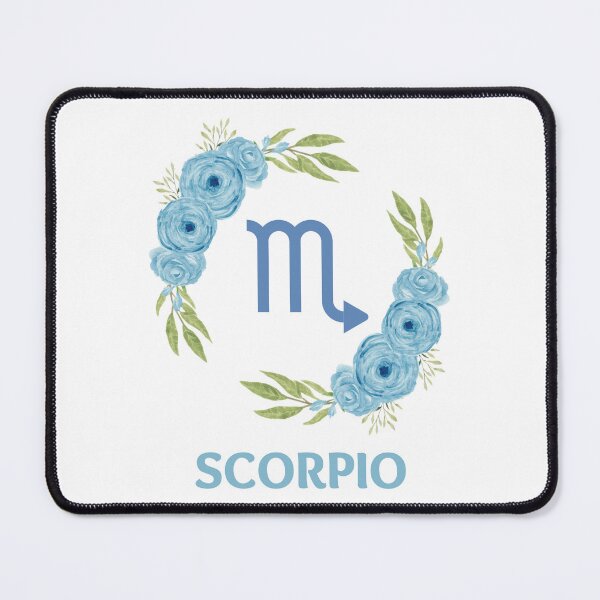 Item preview, Blue Floral Scorpio Zodiac designed and sold by Hellofriendco.