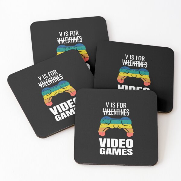 Item preview, V is for Video Games - Funny Valentines Game controller design for Gamers designed and sold by 5lav.