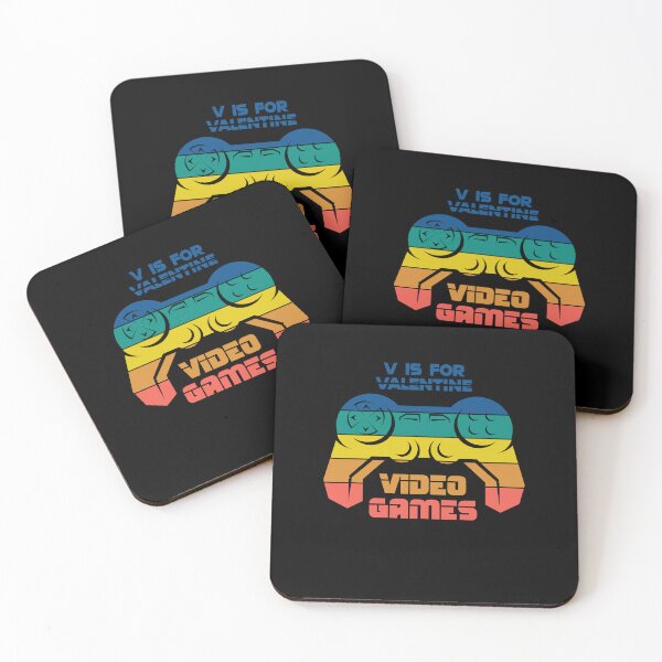 Item preview, V is for Video Games - Funny Valentines Game controller design for Gamers designed and sold by 5lav.