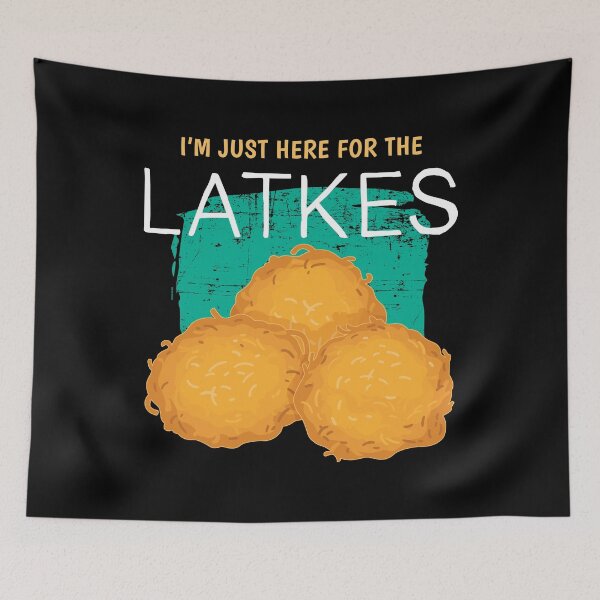 Item preview, I’m Just Here For The Latkes Traditional Jewish Hanukkah print designed and sold by jakehughes2015.