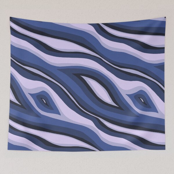 Item preview, Marble Lines - Blue Monochrome designed and sold by PaintInTheNight.