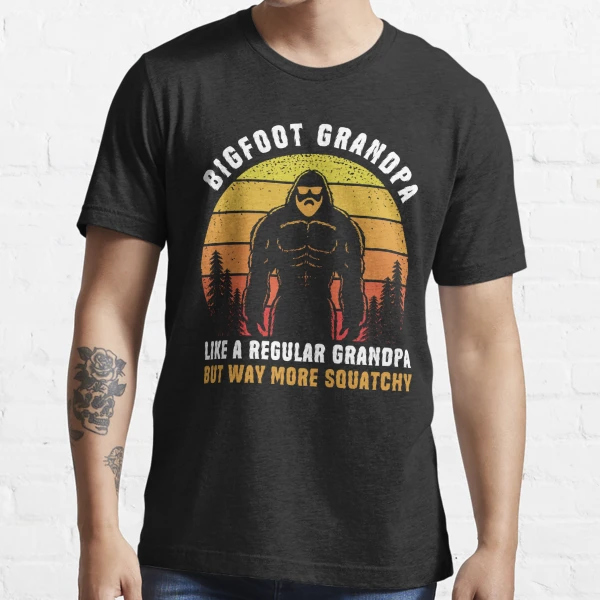 Bigfoot Grandpa Grandfather Sasquatch Yeti Camping Tall T-Shirt