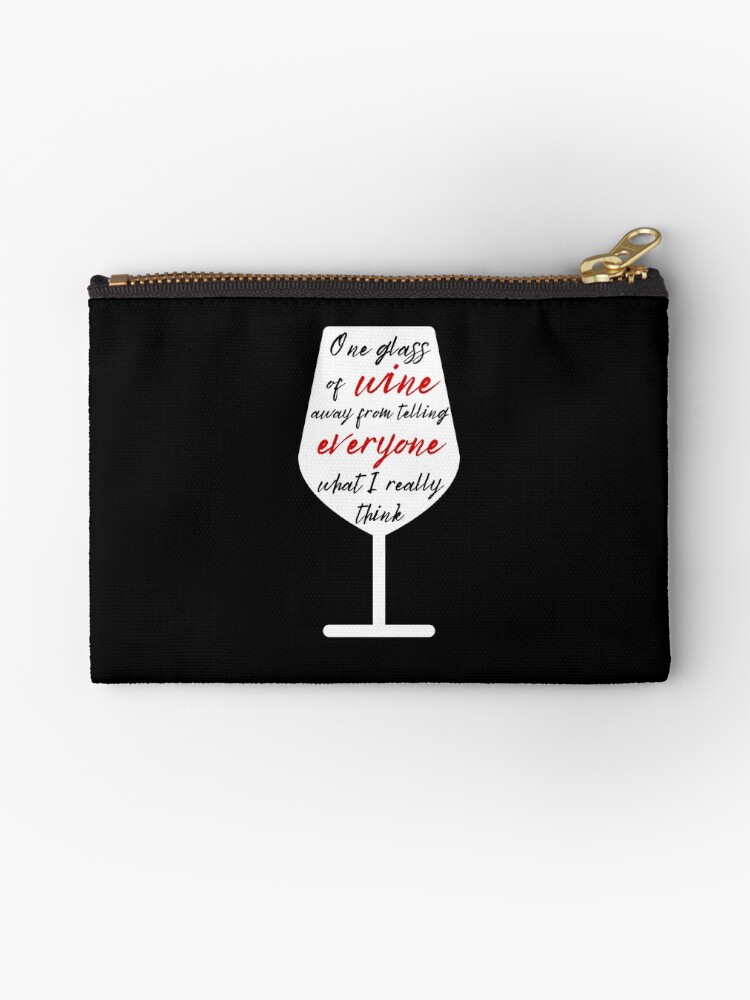 Wine Glasses Zipper Pouch