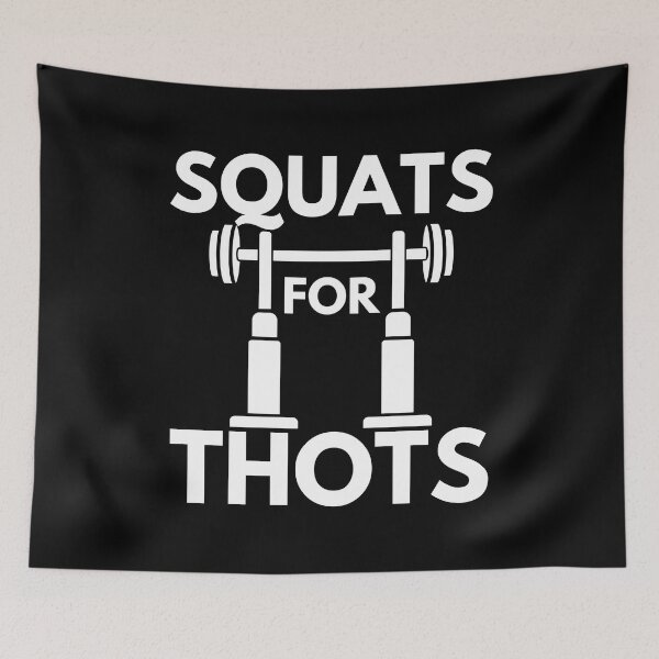 Item preview, Squats For Thots Gym Workout Leg Day Humor designed and sold by EllConApparel.