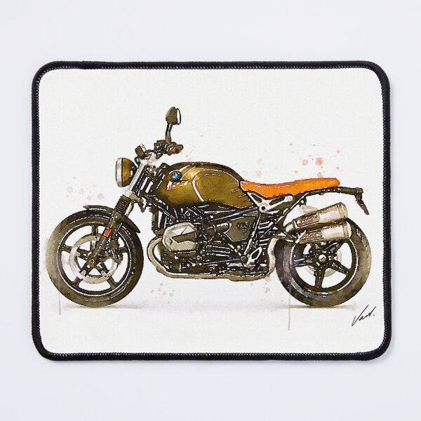 Item preview, Watercolor classic scrambler boxer motorcycle, awesome gift for a motorcyclist - oryginal artwork by Vart. designed and sold by vartstudio.