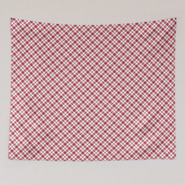 Item preview, Red and White Diagonal Checked Square Diamond Geometric Pattern designed and sold by Moyanana.