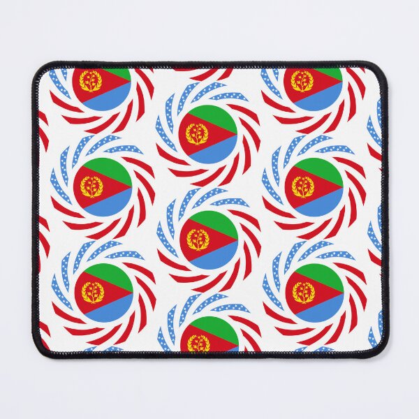 Item preview, Eritrean American Multinational Patriot Flag Series designed and sold by Carbon-Fibre Media.