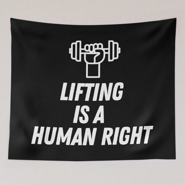 Item preview, Lifting Is A Human Right Gym Reps Weights Humor designed and sold by EllConApparel.