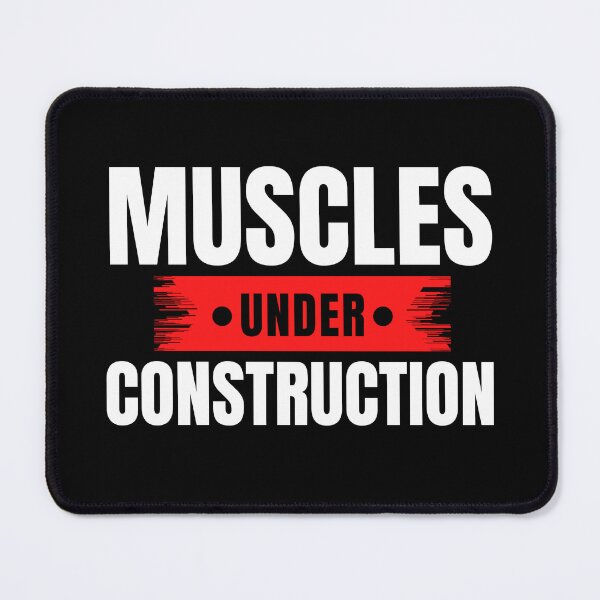 Item preview, Muscles Under Construction Bulking Gains Gym Humor designed and sold by EllConApparel.