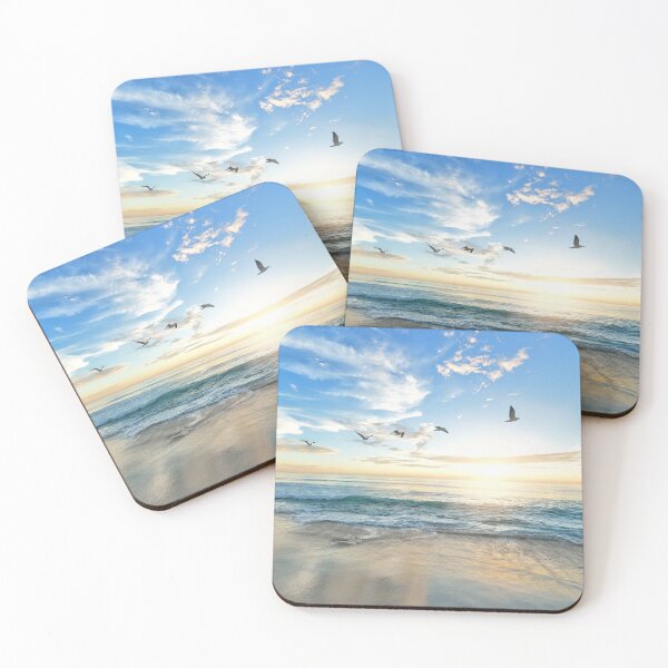 Item preview, Blue ocean waves and birds designed and sold by Cattigal.