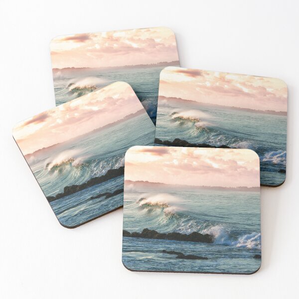 Item preview, Blue and pink ocean waves designed and sold by Cattigal.