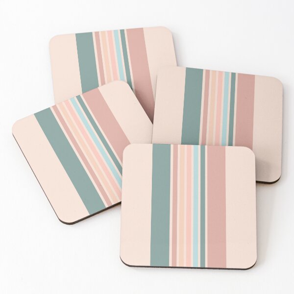 Item preview, Beach House Stripe Teal and Peach designed and sold by Sharon Schwalbe.