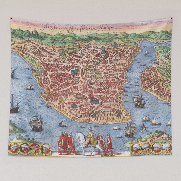 Item preview, 1572 bird's eye view map of Constantinople - Georg Braun & Frans Hogenberg designed and sold by vintagemapstore.