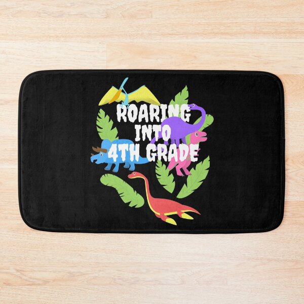 Item preview, Roaring Into 4th Grade Fourth Grader Dinosaur School Tee designed and sold by shoutoutshirtco.