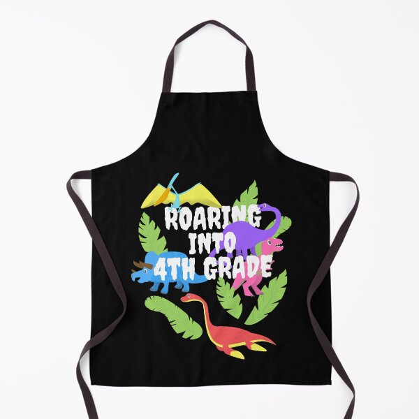 Item preview, Roaring Into 4th Grade Fourth Grader Dinosaur School Tee designed and sold by shoutoutshirtco.