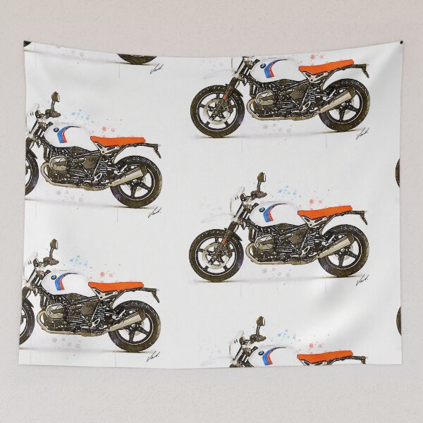 Item preview, Watercolor classic boxer urban motorcycle, awesome gift for a motorcyclist - oryginal artwork by Vart. designed and sold by vartstudio.