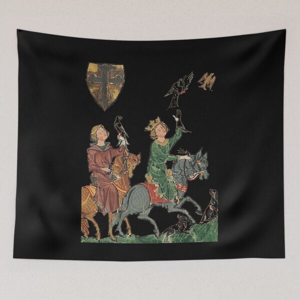 Item preview, Falcon Hunting...art from medieval Germany 13th century Classic T-Shirt.png designed and sold by larrypendley.