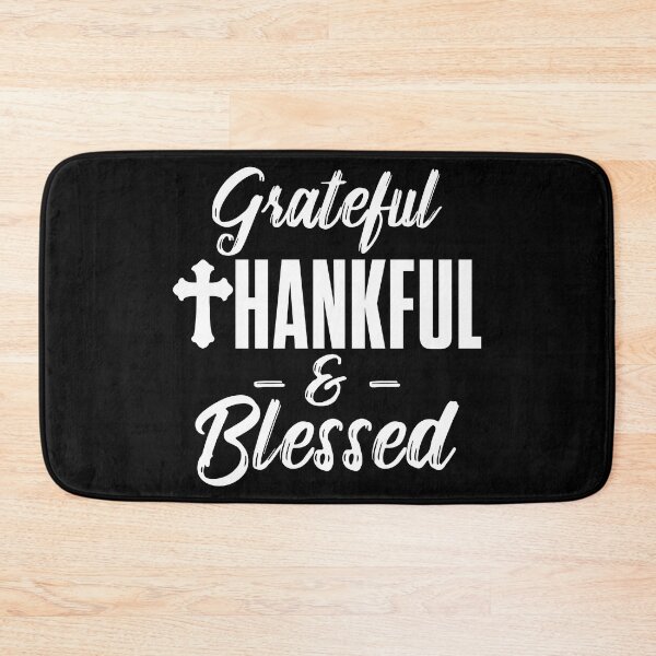 Item preview, Grateful Thankful Blessed Christian Thanksgiving Cross Tee designed and sold by shoutoutshirtco.
