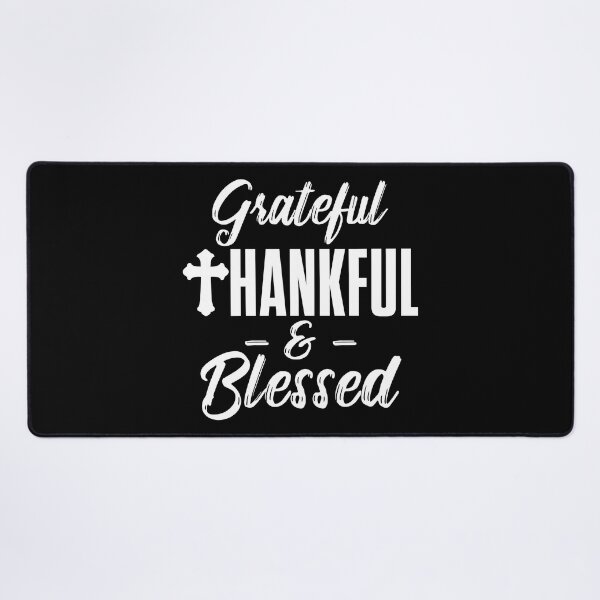Item preview, Grateful Thankful Blessed Christian Thanksgiving Cross Tee designed and sold by shoutoutshirtco.