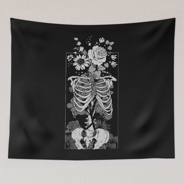 Item preview, Gothic Flower And Bones 14 Classic T-Shirt.png designed and sold by larrypendley.