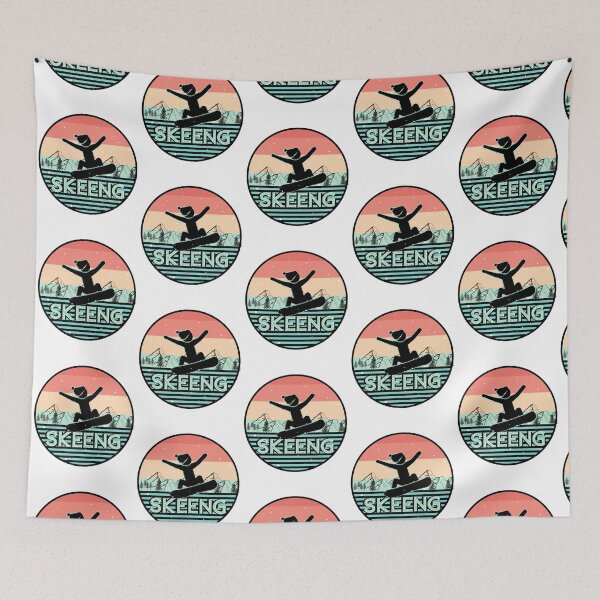 Item preview, I'd Rather Be Skiing Vintage Sunset Skier Active designed and sold by artlaila.