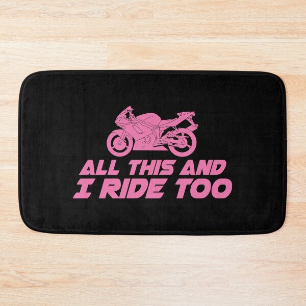 Item preview, All This and I Ride Too Sport Motorcycle T Shirt designed and sold by shoutoutshirtco.