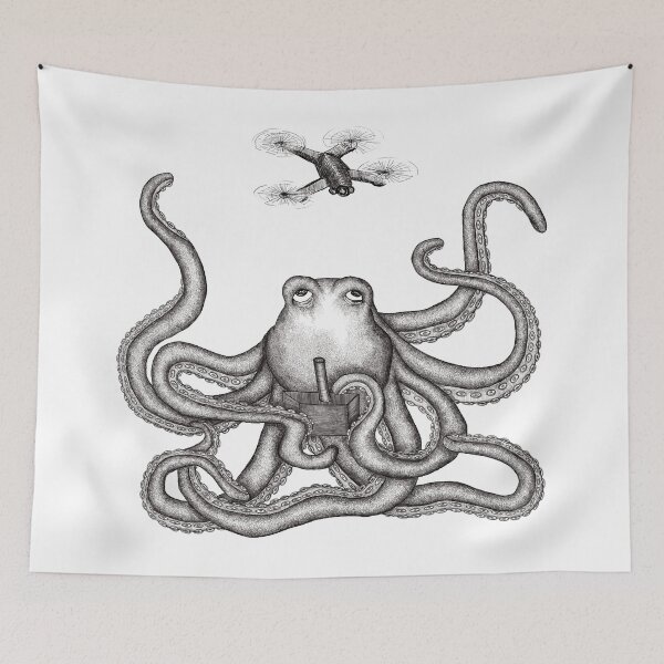 Item preview, Drone Octopus designed and sold by aliciakeyser.