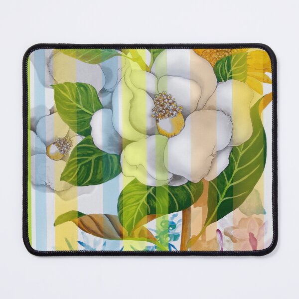 Item preview, Camellia and Sunflower Striped, art by Miguel Matos Official designed and sold by MiguelMatosArt.