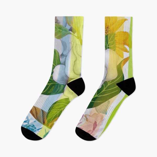 Item preview, Camellia and Sunflower Striped, art by Miguel Matos Official designed and sold by MiguelMatosArt.