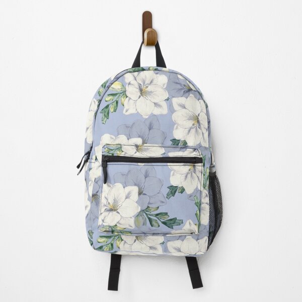 Item preview, White and Blue Watercolor Floral Pattern designed and sold by linime1984.