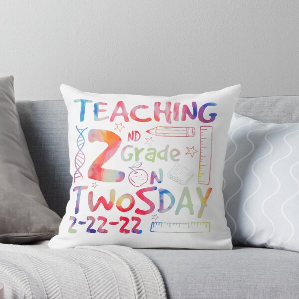 Item preview, Full Color Teaching 2nd Grade on Twosday Tuesday 2-22-22 T-Shirt designed and sold by BahrkeQuartz.