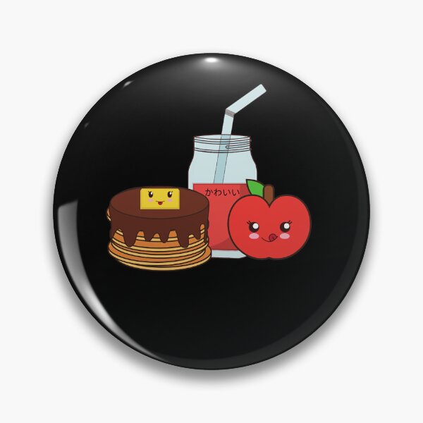 Item preview, Apple Drink and Chocolate Butter Pancake Kawaii Artwork KA012 designed and sold by JorgeNoneGarci4.