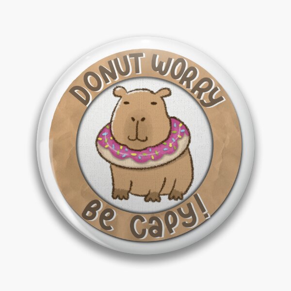 Item preview, “Donut Worry Be Capy” … Don’t worry be happy designed and sold by KapiCapybara.
