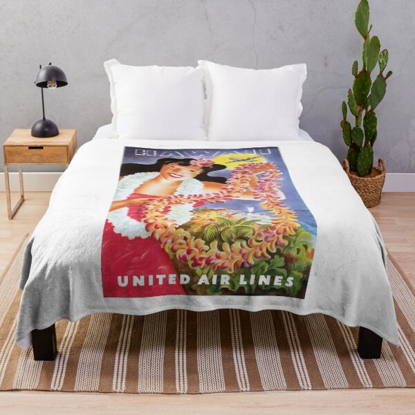 Item preview, 1955 HAWAII Airline Travel Poster designed and sold by retrographics.