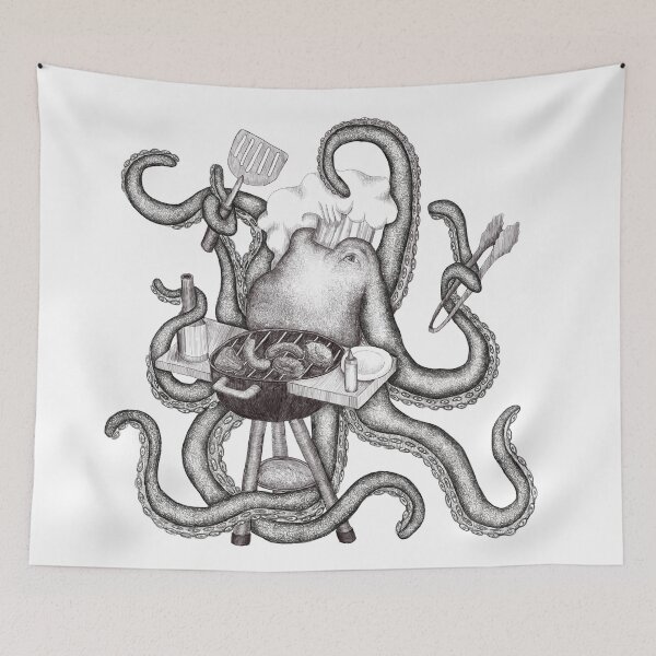 Item preview, Grilling Octopus designed and sold by aliciakeyser.