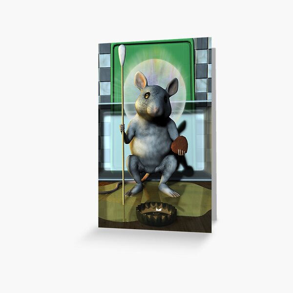 Saint Lychee, the glistening mouse of freedom Greeting Card