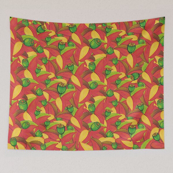 Item preview, Poppy fruit in deep autumn designed and sold by ArtBannerDesign.
