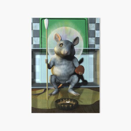 Saint Lychee, the glistening mouse of freedom Art Board Print