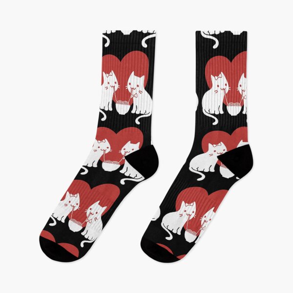 Item preview, Cat Eating Ramen Cute Noodles With Girlfriend With Love designed and sold by mrGoodwin90.