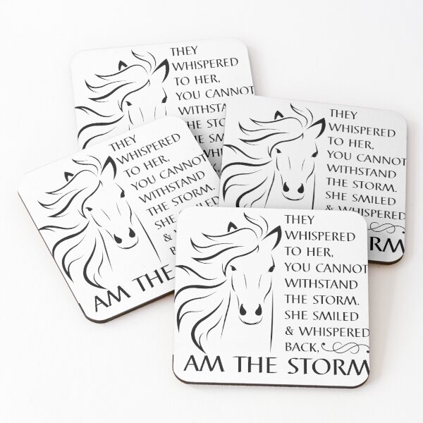 Item preview, She whispered back I am the storm, inspirational quote about life and strength, horse lover design designed and sold by Auntieck.
