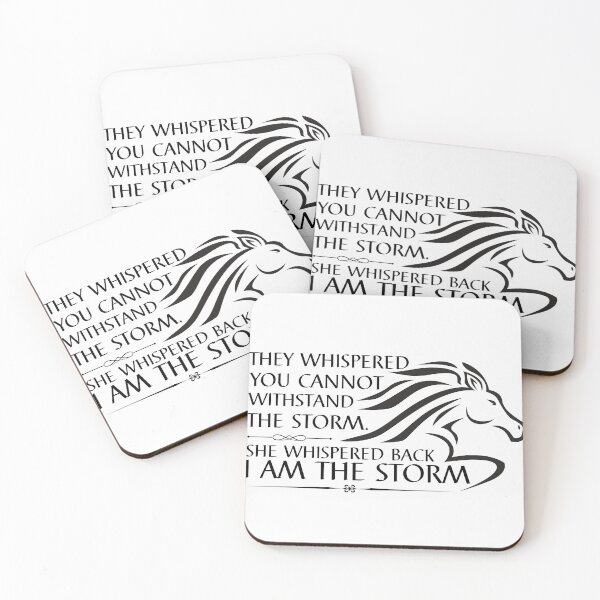 Item preview, She whispered back I am the storm, inspirational quote about life and strength, horse lover design designed and sold by Auntieck.