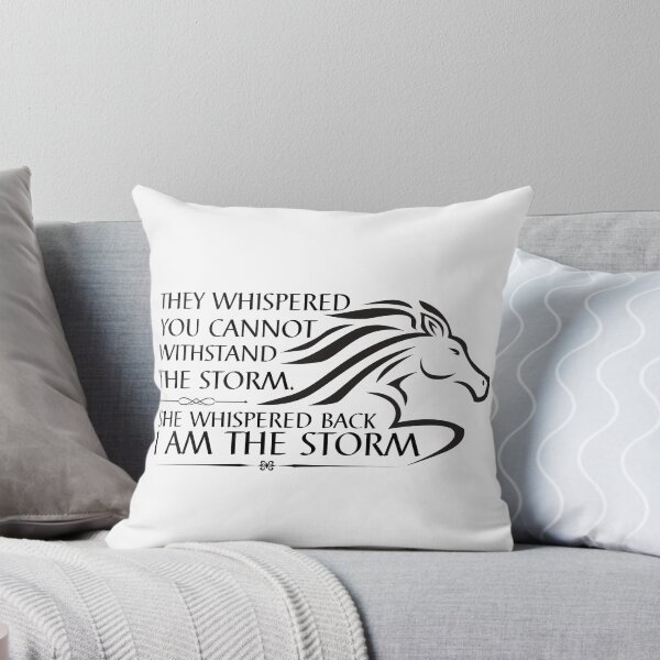 Item preview, She whispered back I am the storm, inspirational quote about life and strength, horse lover design designed and sold by Auntieck.