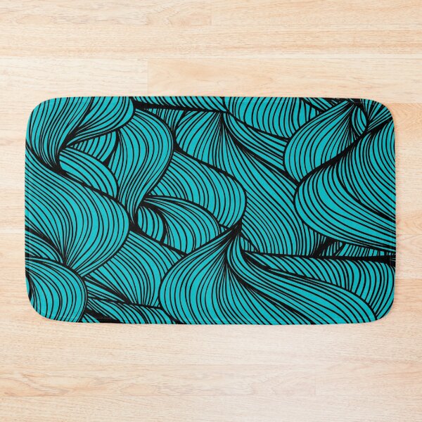 Item preview, Cyan Wavy Pattern designed and sold by Sus-Snail-Co.
