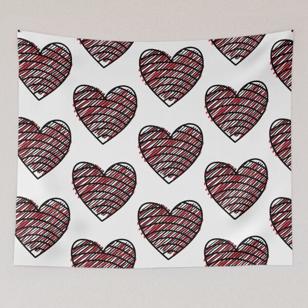 Item preview, Scribble Heart (wb) designed and sold by Amon Ferg.