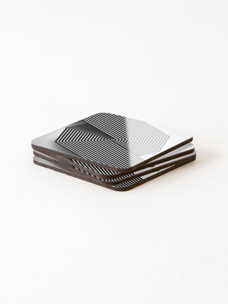 Thumbnail 4 of 5, Coasters (Set of 4), Octagonal Line Pattern designed and sold by gnolan.