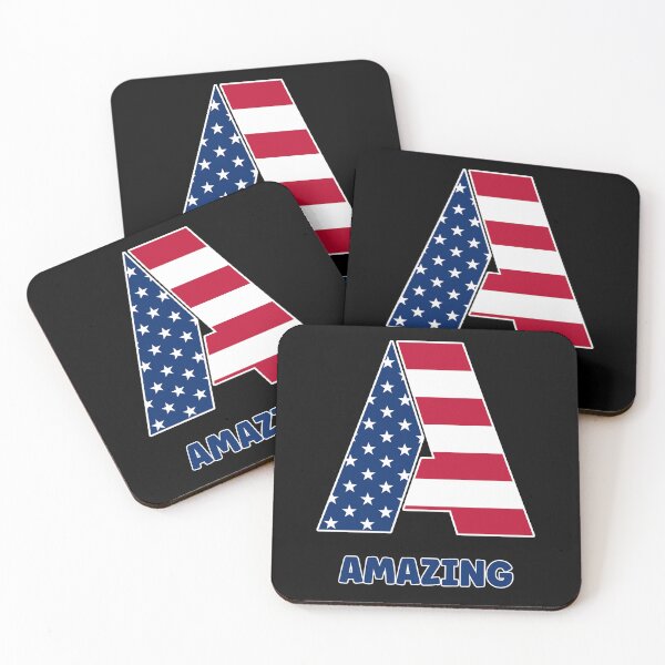 Item preview, Letter A amazing USA flag designed and sold by Astralia.
