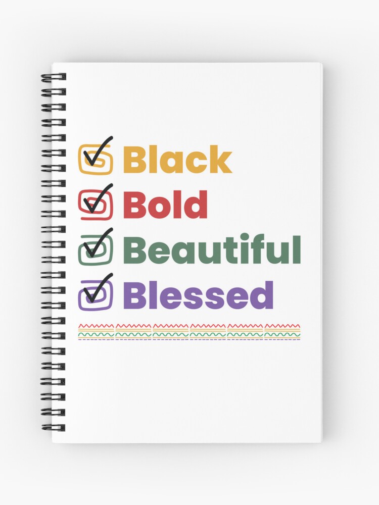 Thumbnail 1 of 3, Journal, Black Bold Beautiful Blessed designed and sold by SpoonfulbyDRABC.