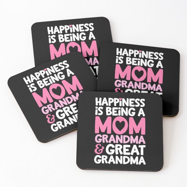 Item preview, Happiness Is Being A Mom Grandma And Great Grandma Mother  designed and sold by PrincessBrogan.