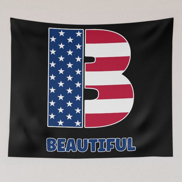 Item preview, Letter B USA flag beautiful designed and sold by Astralia.