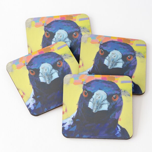 Item preview, "The Bottom of the sand pit." Fun painting of Australian magpie. designed and sold by Cat Leonard.